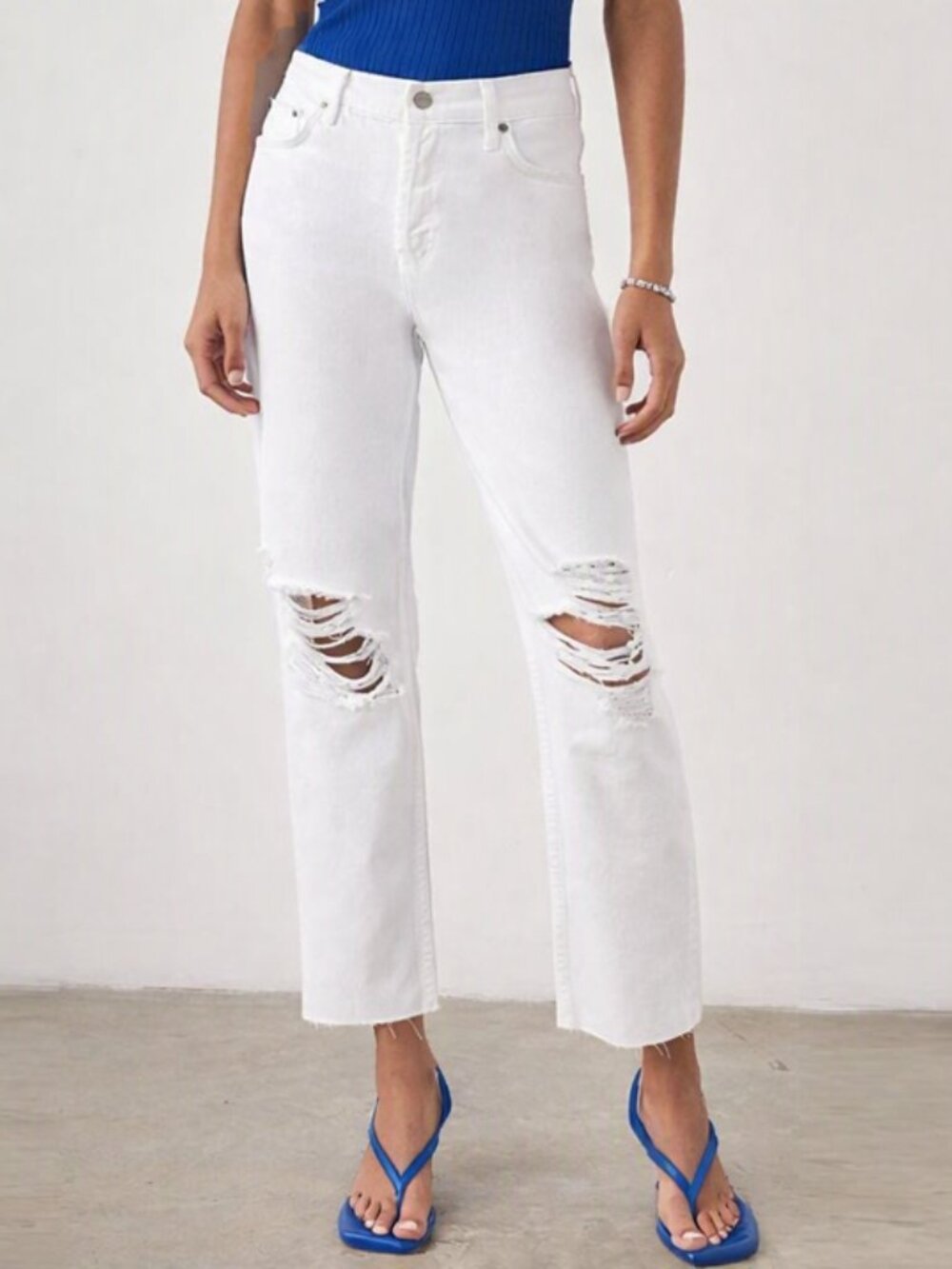 Rails Atwater Slouchy Straight-leg Jeans In Blanche Distress